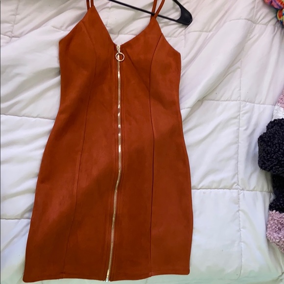 Red/orange dress with zipper - Picture 1 of 3
